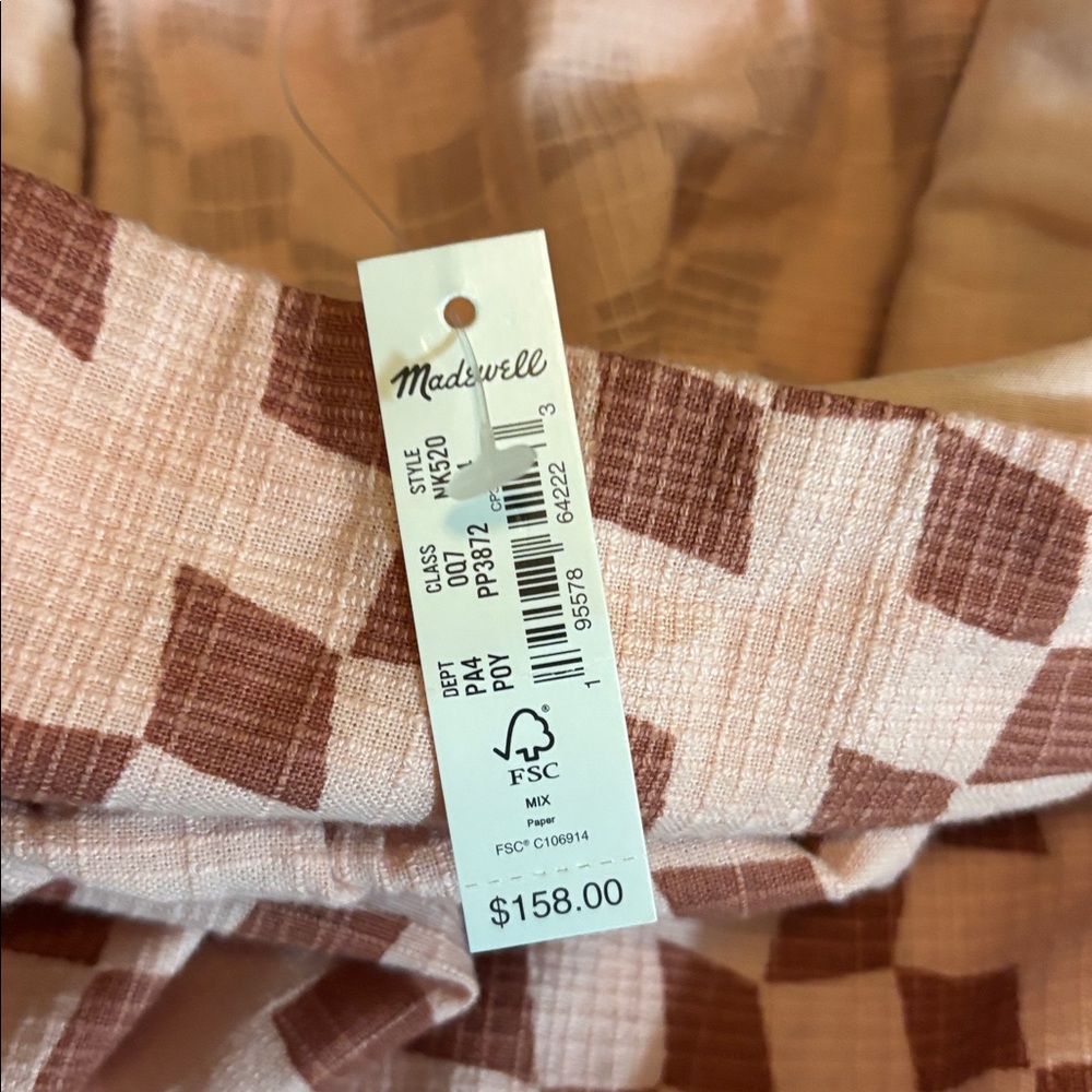 Madewell Pink Textured Sundress with Geometric Pattern - Picture 7 of 10